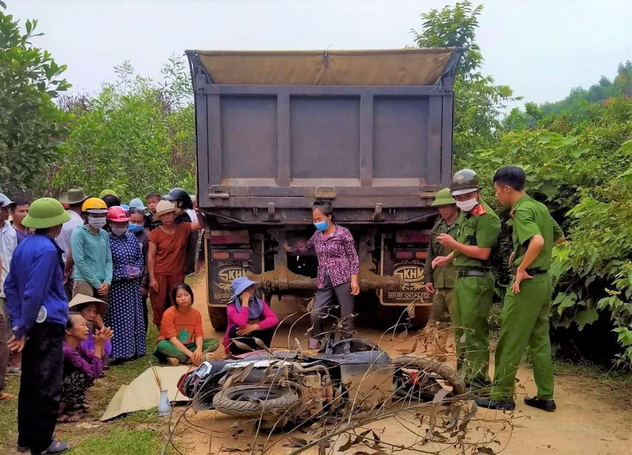 Hiện trường vụ tai nạn.