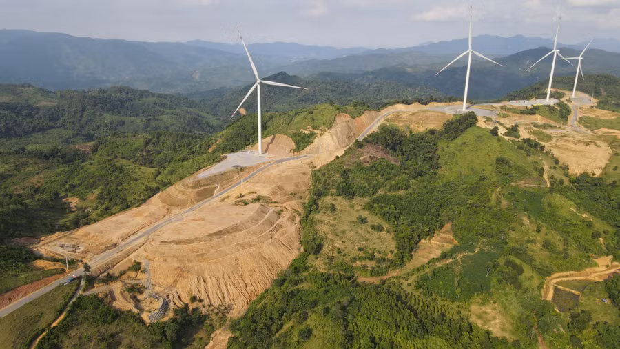 Một số dự án điện gió đầu tư tại xã Húc không quan tâm đến việc gia cố các bãi thải, đảm bảo môi trường.