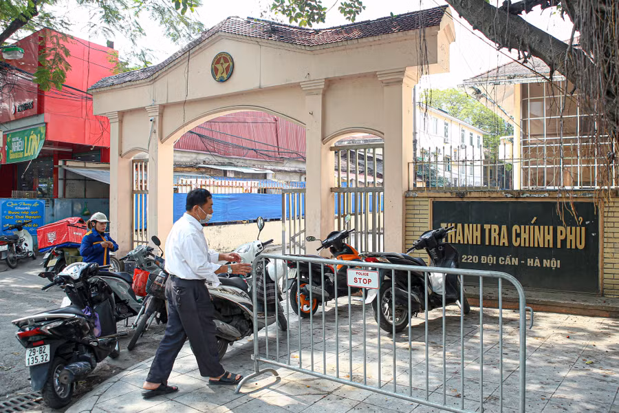 Trụ sở cũ của Thanh tra Chính phủ trên phố Đội Cấn.