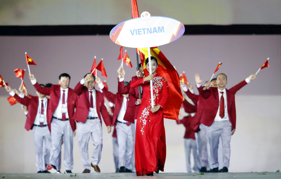 Đoàn thể thao Việt Nam đặt mục tiêu lọt vào top 3 toàn đoàn tại SEA Games 32. Ảnh: INT. Đoàn thể thao Việt Nam đặt mục tiêu lọt vào top 3 toàn đoàn tại SEA Games 32. Ảnh: INT.