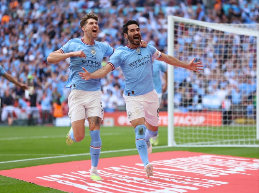 Thủ quân Ilkay Gundogan ghi cú đúp giúp Man City thắng Man Utd 2-1 tại chung kết FA Cup 2023.