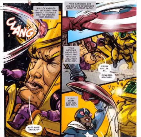 Donald Trump tro thanh sieu ac nhan o truyen tranh Marvel - Anh 2