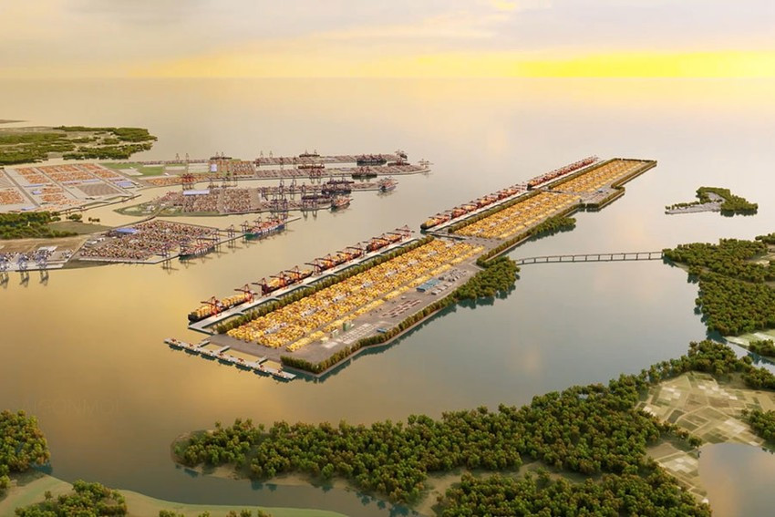 Phối cảnh Cảng trung chuyển quốc tế Cần Giờ. (Ảnh: Portcoast)
