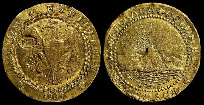 Đây là một trong 5 đồng tiền xu Brasher Doubloon 1787 còn lại được in hình cánh bên trái đại của đại bàng. Lần gần đây nhất, đồng tiền này được bán hơn 5 triệu USD. Đây là một trong 5 đồng tiền xu Brasher Doubloon 1787 còn lại được in hình cánh bên trái đại của đại bàng. Lần gần đây nhất, đồng tiền này được bán hơn 5 triệu USD.