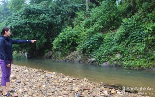 Khe Phèn - nơi cháu H. gặp nạn. Ảnh: Bảo Hân.