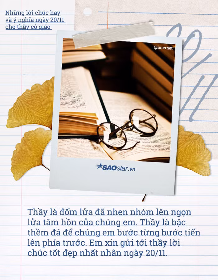 Những lời chúc hay và ý nghĩa ngày 20/11 cho thầy cô giáo ảnh 5