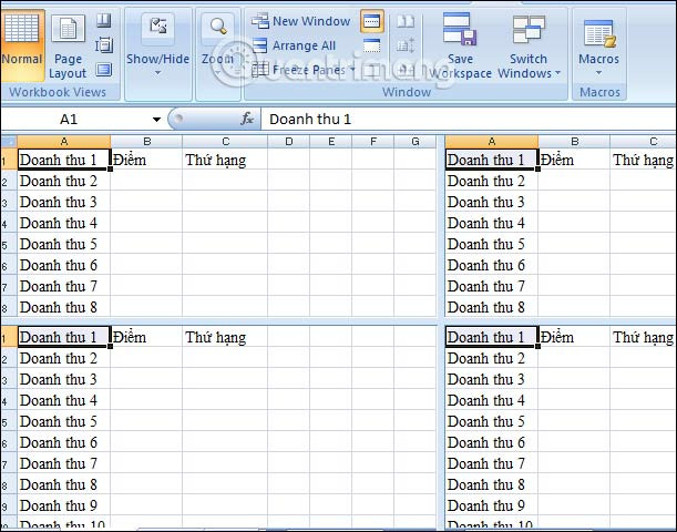 Cách sắp xếp dữ liệu không quá 3 giây với Excel