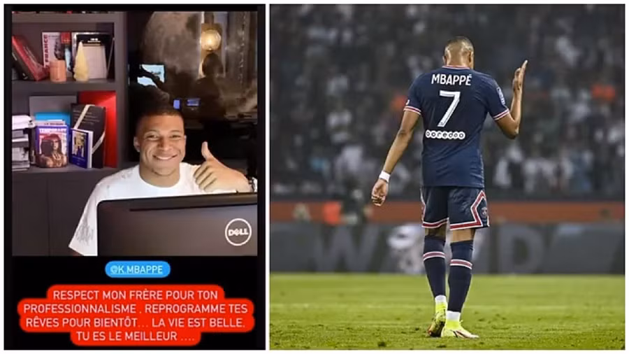 Mbappe tự an ủi bản thân sau khi không thể đến Real Madrid ở kỳ chuyển nhượng hè 2021.