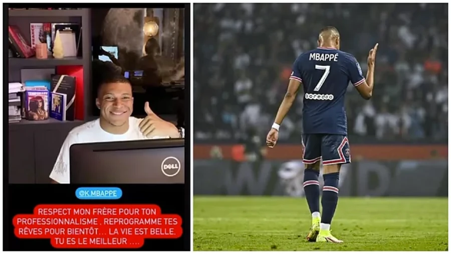 Mbappe tự an ủi bản thân sau khi không thể đến Real Madrid ở kỳ chuyển nhượng hè 2021.