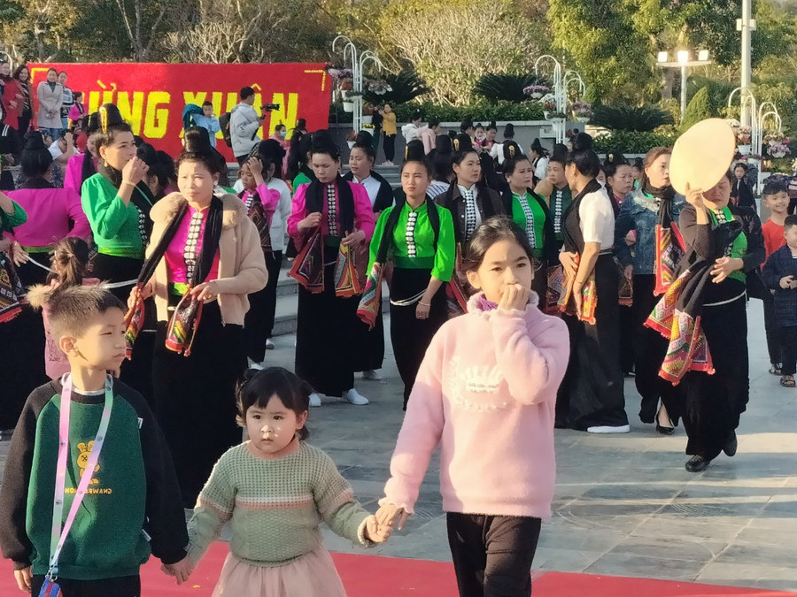 Hội Xuân đã thu nhiều người dân đến xem.