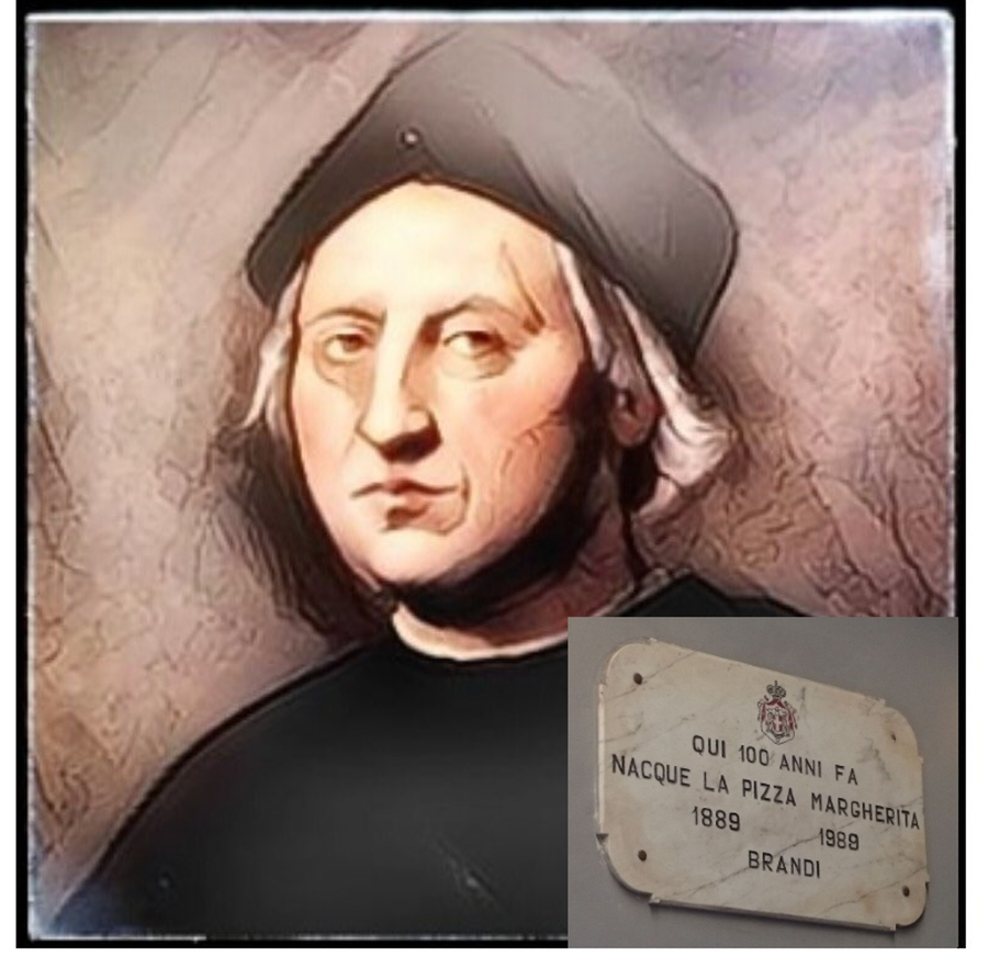 Raffaele Esposito được cho là &apos;cha đẻ&apos; của bánh pizza hiện đại và tấm biển ghi nhớ nhân 100 năm ngày pizza ra đời.