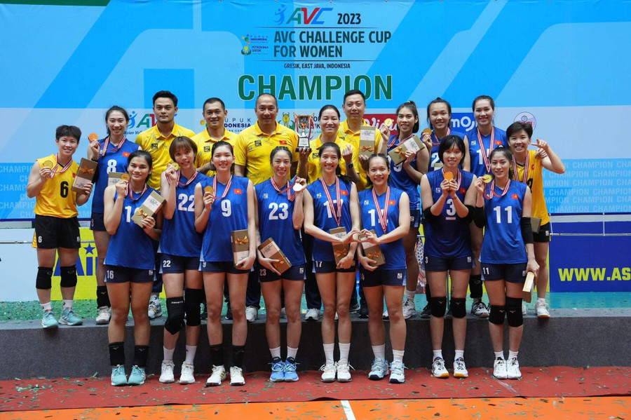 Đội tuyển bóng chuyền nữ Việt Nam vô địch AVC Challenge Cup 2023. Đội tuyển bóng chuyền nữ Việt Nam vô địch AVC Challenge Cup 2023.