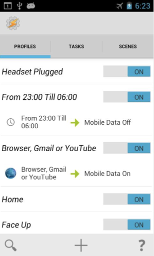 Giao diện Tasker Giao diện Tasker