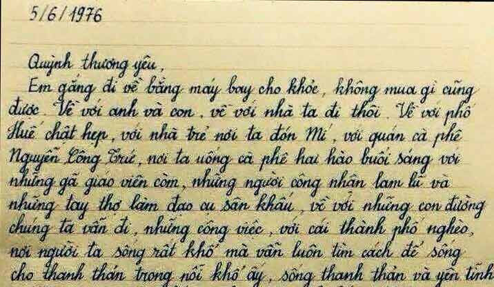 Rơi lệ với lá thư Lưu Quang Vũ gửi Xuân Quỳnh ảnh 2 Rơi lệ với lá thư Lưu Quang Vũ gửi Xuân Quỳnh - 2