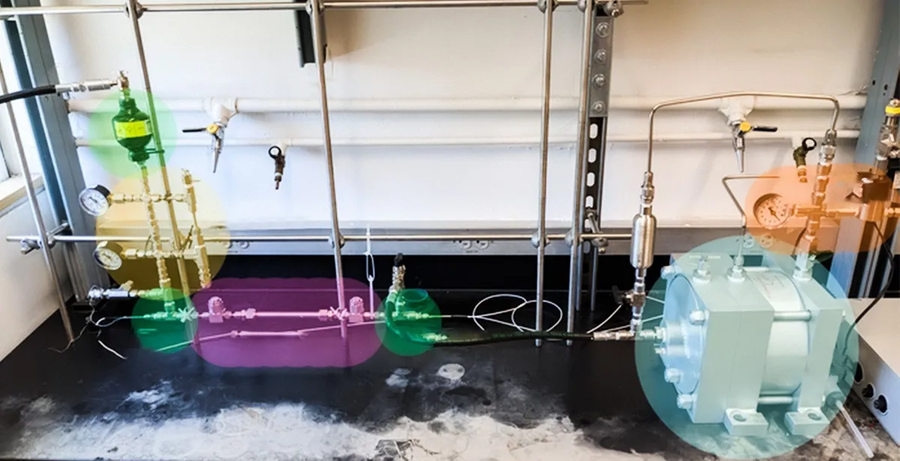 Hệ thống làm mát thử nghiệm chất làm lạnh rắn mới.