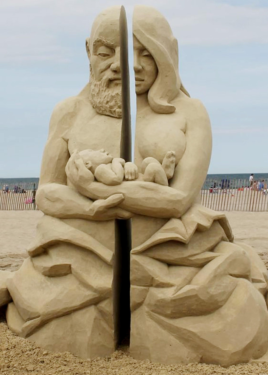 Tượng cát hai nửa. Tượng cát hai nửa.