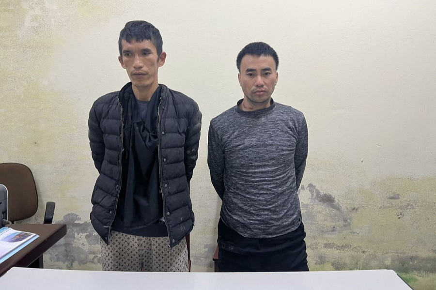 Chân dung hai phạm nhân Phan Công Thành và Nguyễn Đắc Hoàng. (Ảnh: CA cung cấp)