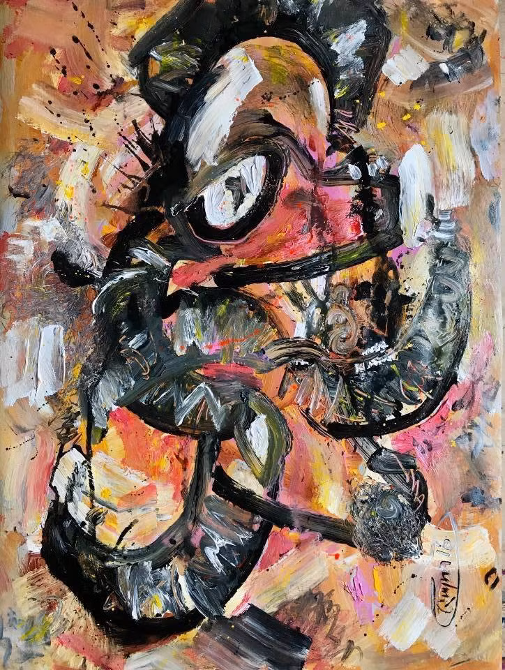 Một trong những bức tranh được trưng bày tại triển lãm