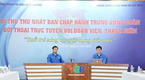 Bí thư thứ nhất Trung ương Đoàn đối thoại trực tuyến với thanh niên trong và ngoài nước