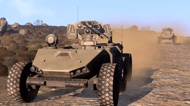 Xe bọc thép của Mỹ, bánh xe có thể chuyển từ dạng lốp sang rãnh trong vòng 2 giây. Sự linh hoạt này cho phép xe cơ động trên nhiều loại địa hình khác nhau. Đặc biệt, loại xe này không cần phải dừng trong quá trình chuyển đổi từ dạng lốp sang rãnh.