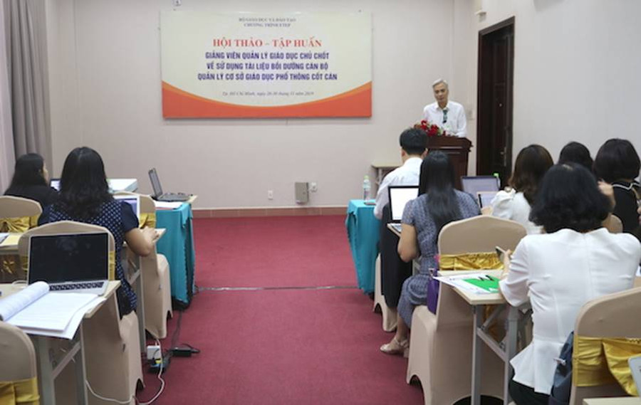 PGS.TS Trần Hữu Hoan, Phó giám đốc Học viện Quản lý Giáo dục phát biểu PGS.TS Trần Hữu Hoan, Phó giám đốc Học viện Quản lý Giáo dục phát biểu