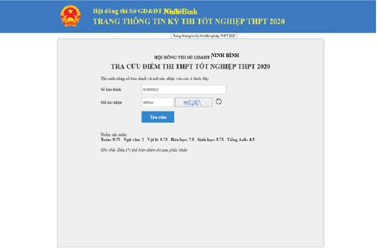 Thí sinh Ninh Bình tra cứu điểm thi tốt nghiệp THPT năm 2022 ở đâu?