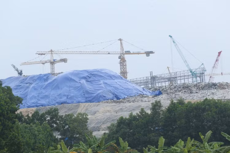 Khu liên hợp XLCT Sóc Sơn nhìn từ trên cao.