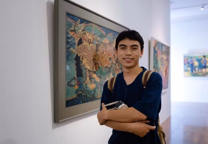 Họa sĩ trẻ Cao Văn Thục.