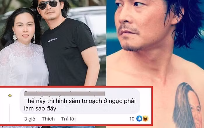 Nhiều cư dân mạng tò mò không biết "tương lai" của hình xăm Phượng Chanel trên ngực Quách Ngọc Ngoan sẽ ra sao. Ảnh chụp màn hình Facebook.