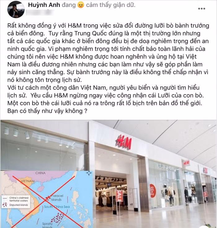 Cộng đồng mạng kêu gọi tẩy chay H&M liên quan nghi vấn đăng bản đồ "đường lưỡi bò" ảnh 3