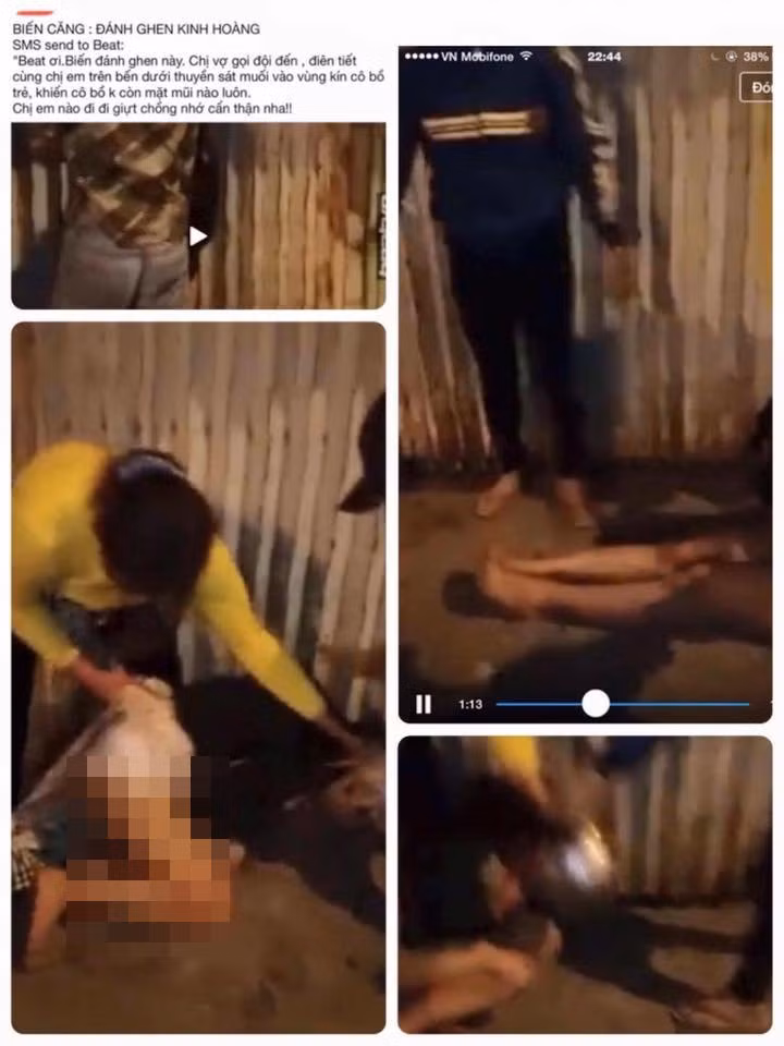 Ghê sợ màn đánh ghen xát muối ớt vào vùng kín tình địch