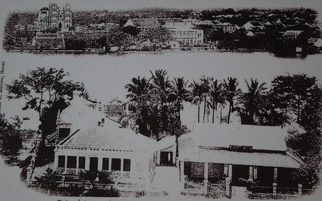 Toàn cảnh trung tâm Hà Nội nhìn từ Tòa thị chính sang Nhà thờ lớn.