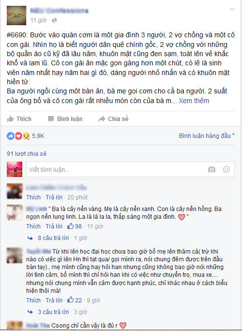 Bữa cơm hạnh phúc của vợ chồng nghèo và con gái hình ảnh 1 bua com hanh phuc cua vo chong ngheo va con gai hinh anh 1