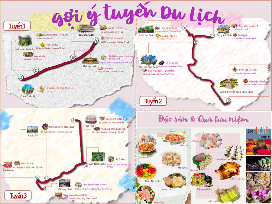 Mặt sau của bản đồ là các gợi ý về một số tour, tuyến du lịch tại TP Huế cho du khách tham khảo. Mặt sau của bản đồ là các gợi ý về một số tour, tuyến du lịch tại TP Huế cho du khách tham khảo.