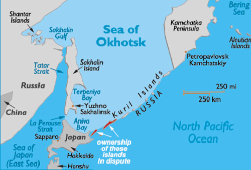 Bản đồ vị trí quần đảo tranh chấp Kuril giữa Nga và Nhật Bản. Đồ họa: Foreign policy blogs map-5366-1407918844.jpg