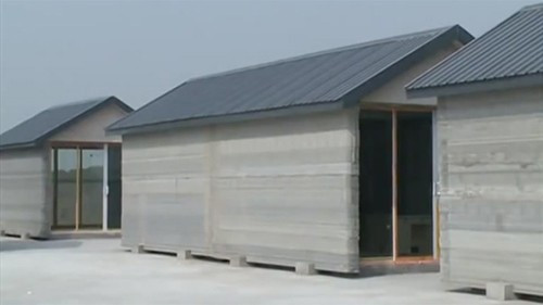 Những căn nhà nhỏ được dựng bằng công nghệ 3D. Ảnh: 