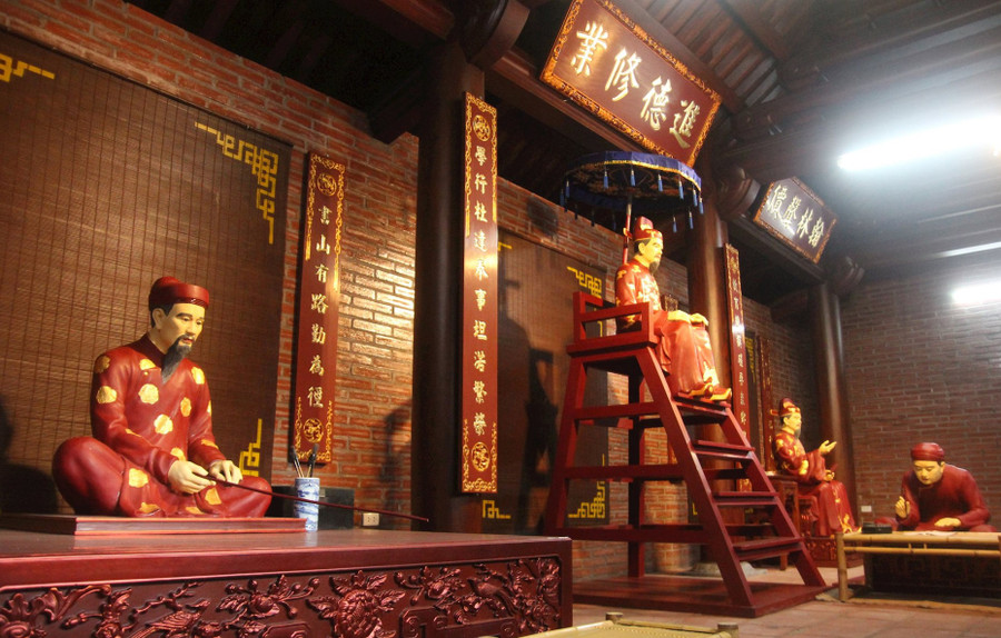 Mô phỏng việc dạy học ở Thượng Phúc xưa. Mô phỏng việc dạy học ở Thượng Phúc xưa.