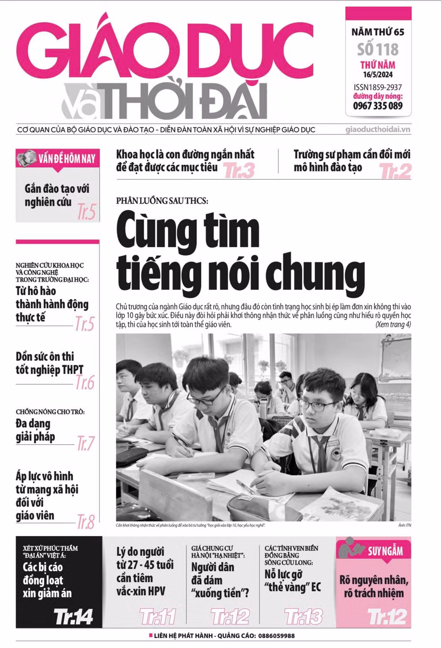 Tin tức báo in 16/5: Tìm tiếng nói chung trong phân luồng học sinh 