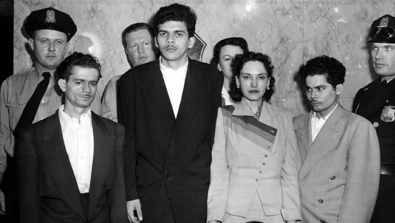 (Từ trái sang phải) Irvin Flores Rodriguez, Rafael Cancel Miranda, Lolita Lebron và Andres Figueroa Cordero khi bị bắt vào ngày 1/3/1954.