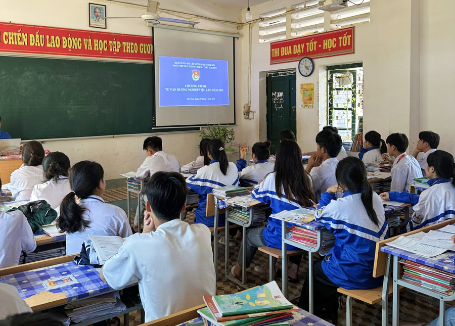Một buổi học của học sinh nhà trường.