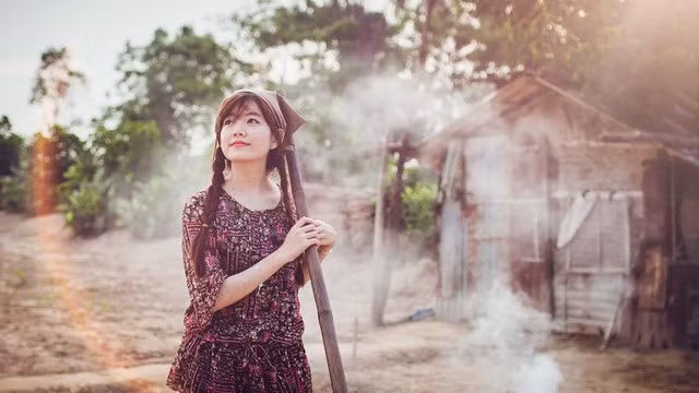 Vẻ đẹp của thiếu nữ thôn quê khiến dân mạng say lòng ảnh 10