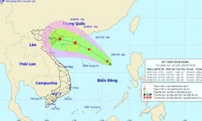 Dự báo ngày 1/8, vị trí tâm bão khu vực đảo Hải Nam, sức gió mạnh cấp 8, gật cấp 10