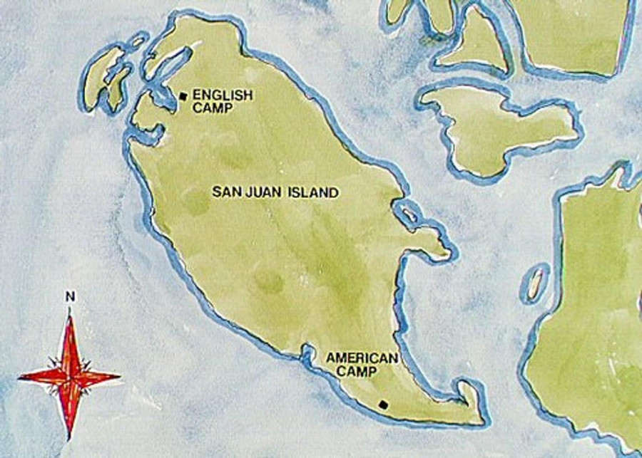Đảo San Juan, nơi suýt nổ ra chiến tranh giữa Anh và Mỹ.