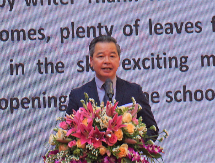 GS.TS Phạm Quang Minh phát biểu chào mừng năm học mới GS.TS Phạm Quang Minh phát biểu chào mừng năm học mới