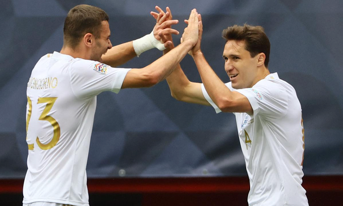 Italia vất vả hạ Hà Lan 3-2 để giành hạng 3 Nations League 2022-2023.