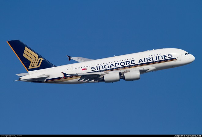 Một máy bay của Singapore Airlines. Ảnh: Airplanepicture.net Phi cơ Singapore Airlines hạ cánh an toàn sau mối đe dọa bom
