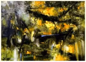 Bức tranh của họa sĩ Phạm An Hải được đưa ra đấu giá khởi điểm mức triệu USD tại Cổng Trời NFT Việt Nam. Ảnh: Ace Lê