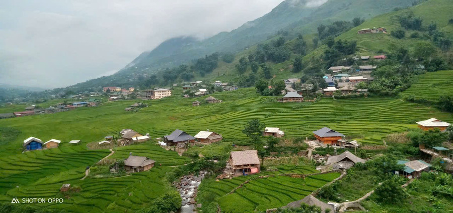 Làng cổ đẹp nhất Tây Bắc – bản Cát Cát (thuộc xã Hoàng Liên). Ảnh: Nguyễn Hằng