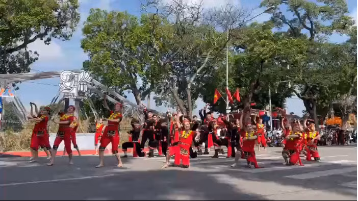 Tiết mục dự Cuộc thi tác phẩm Múa dân gian dân tộc Việt Nam 2023. Ảnh: Chụp từ Fanpage Vietnam Dance Week 2023