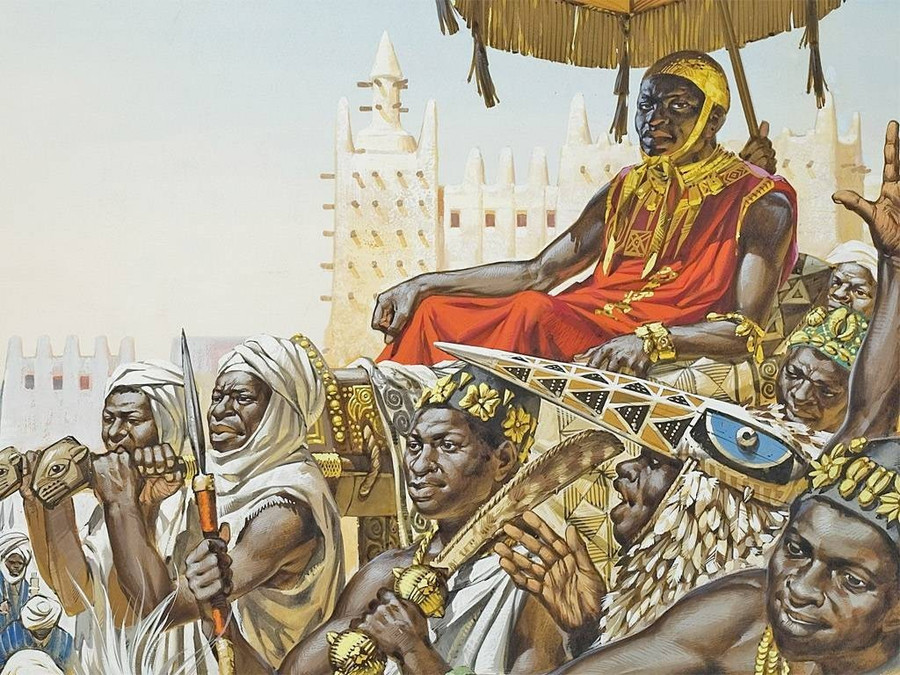 Vua Mansa Musa cùng đoàn tùy tùng hành hương đến Thánh địa Mecca. Vua Mansa Musa cùng đoàn tùy tùng hành hương đến Thánh địa Mecca.
